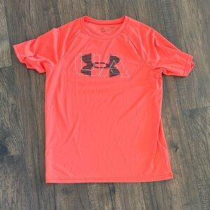 Under Armour Bright Coral Tee with Graphic Logo